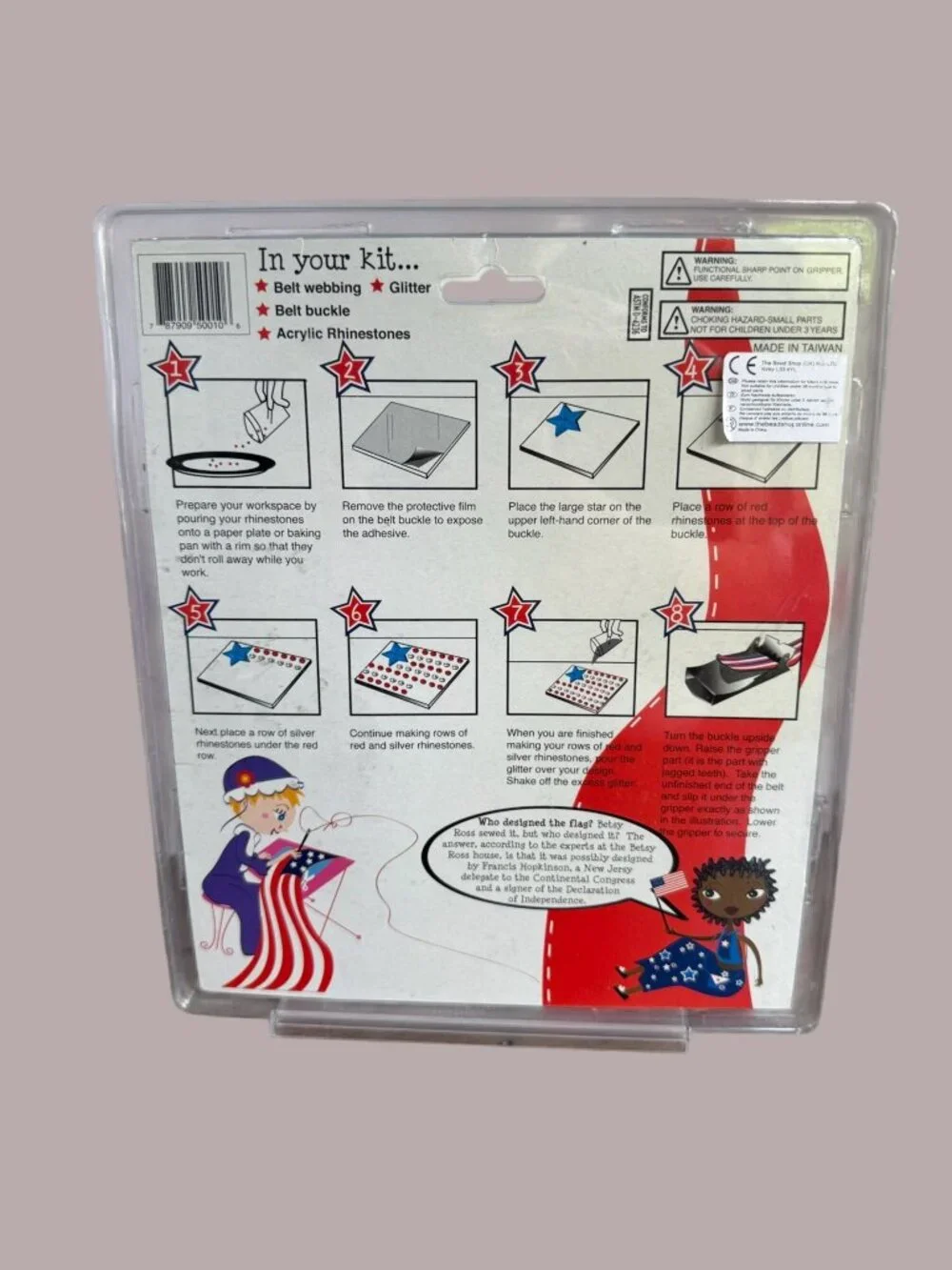 Fashion Angels Salute America Belt Kit DIY Craft With Rhinestones & Glitter